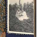 "Dreams"  Mixed Media – Collage 2008 7” x 8” x 2”  Pearl beads, vintage photograph, screen-printed plexiglas. Inspired by W. B. Yeats poem,  He Wishes for the Cloth of Heaven